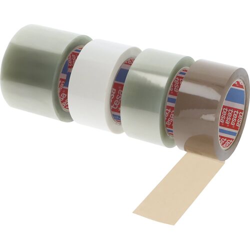 tesa PET-Packband, tesa® 60412, 70 % recycelt, VE 36 Rollen, braun, Bandbreite 50 mm, ab 10 VE