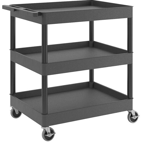 Mehrzweckwagen MULTI, LxBxH 920 x 640 x 975 mm, 3 Etagen, schwarz kaiserkraft