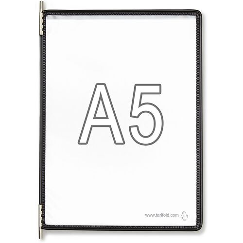 Tarifold Klarsichttafel, VE 10 Stk, für DIN A5, schwarz