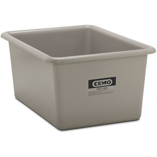 CEMO Großbehälter aus GfK, Inhalt 550 l, LxBxH 1320 x 970 x 620 mm, grau