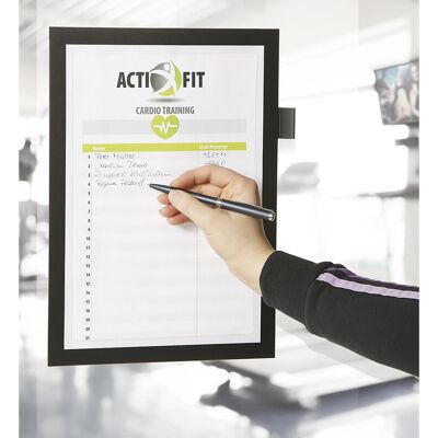 DURABLE DURAFRAME® Info-Rahmen NOTE A4, für direktes Beschriften, selbstklebend, VE 5 Stk, schwarz DURABLE DURAFRAME® Info-Rahmen NOTE A4, für direktes Beschriften, selbstklebend, VE 5 Stk, schwarz