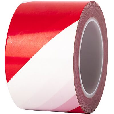 Ampere Bodenmarkierungsband, extrastark, Breite 50 mm, Stärke 0,2 mm, rot/weiß Ampere Bodenmarkierungsband, extrastark, Breite 50 mm, Stärke 0,2 mm, rot/weiß