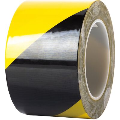 Ampere Bodenmarkierungsband, extrastark, Breite 75 mm, Stärke 0,2 mm, gelb/schwarz Ampere Bodenmarkierungsband, extrastark, Breite 75 mm, Stärke 0,2 mm, gelb/schwarz