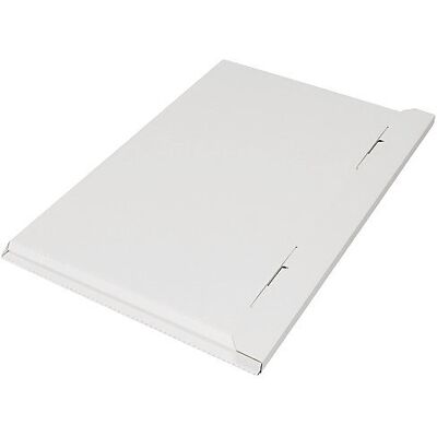 ratioform Flach-/Kalender-Pack, 1-wellig, Innen-LxBxH 630 x 450 x 10 mm, weiß, ab 200 Stk ratioform Flach-/Kalender-Pack, 1-wellig, Innen-LxBxH 630 x 450 x 10 mm, weiß, ab 200 Stk