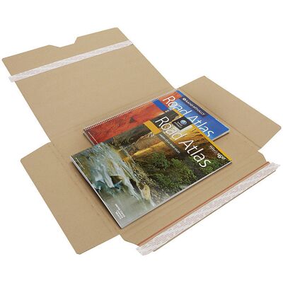 ratioform Flachpack, selbstklebend, 2-wellig, Innen-LxBxH 500 x 400 x 10 mm, ab 8 Stk ratioform Flachpack, selbstklebend, 2-wellig, Innen-LxBxH 500 x 400 x 10 mm, ab 8 Stk