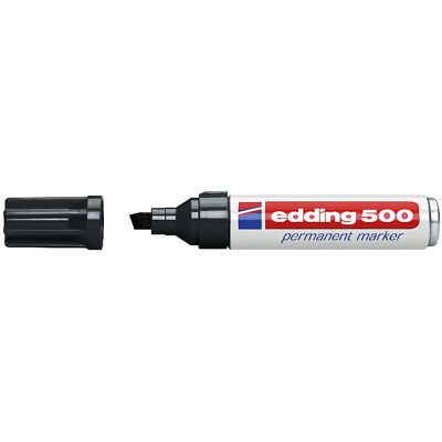 Permanentmarker edding® 500, Strichstärke 2 - 7 mm, VE 10 Stk, schwarz, ab 10 VE kaiserkraft Permanentmarker edding® 500, Strichstärke 2 - 7 mm, VE 10 Stk, schwarz, ab 10 VE kaiserkraft