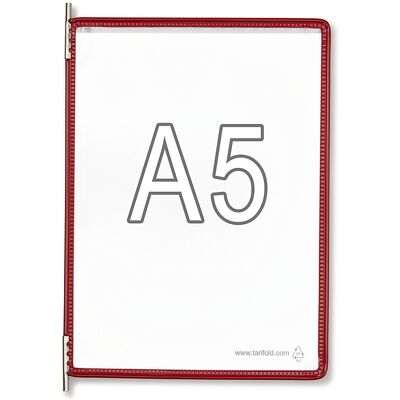 Tarifold Klarsichttafel, VE 10 Stk, für DIN A5, rot Tarifold Klarsichttafel, VE 10 Stk, für DIN A5, rot