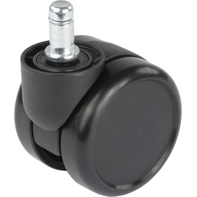 Proroll Stuhlrolle, Rad-Ø 65 mm, VE 5 Stk, Steckbolzen mit Klemmring, schwarz, hartes Rad, Hals-Ø 38 mm Proroll Stuhlrolle, Rad-Ø 65 mm, VE 5 Stk, Steckbolzen mit Klemmring, schwarz, hartes Rad, Hals-Ø 38 mm