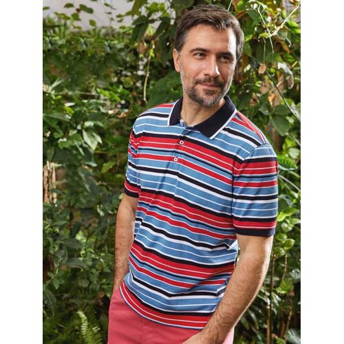 Avena Poloshirt Bio-Baumwolle - Hellblau gestr. - male - Size: 54