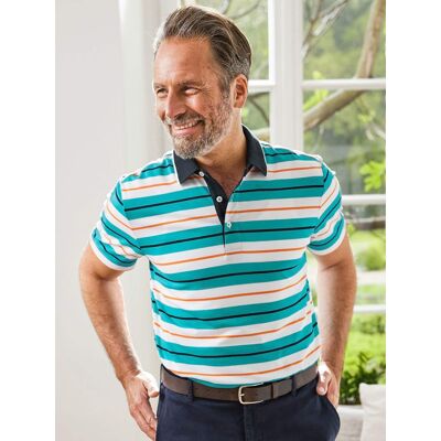 Avena Kurzarm-Poloshirt Streifen - Grün gestreift - male - Size: 54 Avena Kurzarm-Poloshirt Streifen - Grün gestreift - male - Size: 54