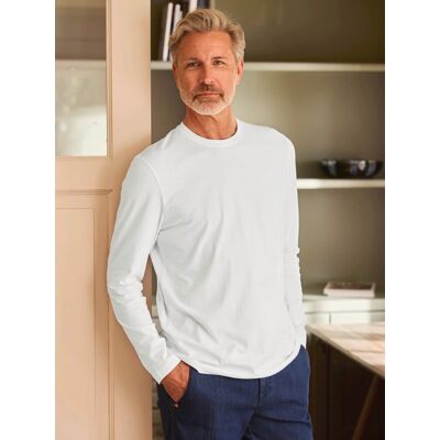 Avena Langarm-Shirt Baumwolle - Weiß - male - Size: 48 Avena Langarm-Shirt Baumwolle - Weiß - male - Size: 48