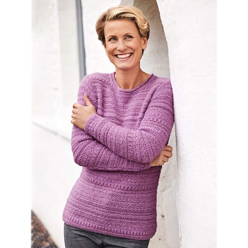 Avena Alpaka-Pullover-Strukturstrick Lima - Flieder - female - Size: 40