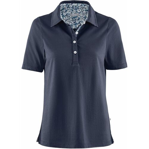 Avena Baumwoll-Poloshirt Liberty Kragen - Marine - female - Size: 48