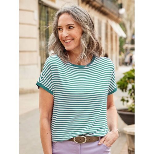 Avena Soft-Shirt Viskosejersey - Grün unbedruckt - female - Size: 42