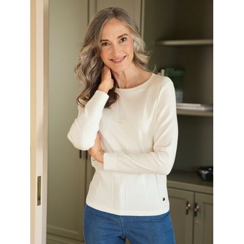 Avena Pullover 3D Optik - Offwhite - female - Size: 38