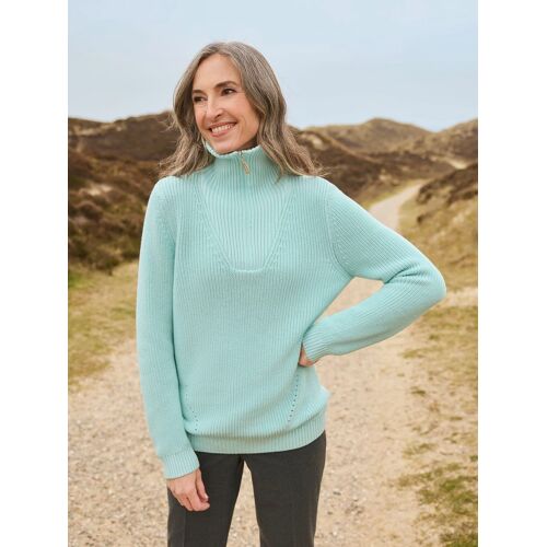 Avena Reißverschluss-Troyer Baumwoll- Mix - Mint - female - Size: 44