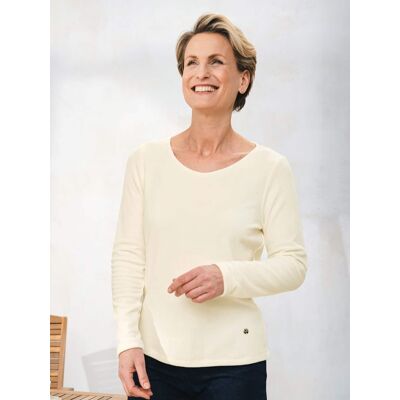 Avena Edel-Fleece Pullover extraleicht - offwhite - female - Size: 40 Avena Edel-Fleece Pullover extraleicht - offwhite - female - Size: 40