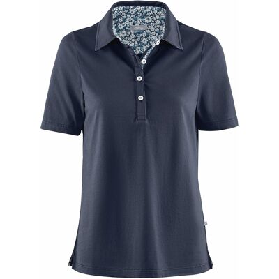Avena Baumwoll-Poloshirt Liberty Kragen - Marine - female - Size: 40 Avena Baumwoll-Poloshirt Liberty Kragen - Marine - female - Size: 40