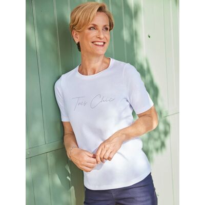 Avena Glitzershirt Urlaubsgrüße - Weiß - female - Size: 40 Avena Glitzershirt Urlaubsgrüße - Weiß - female - Size: 40