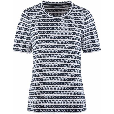 Avena Struktur-Shirt Streifen - Marine - female - Size: 40 Avena Struktur-Shirt Streifen - Marine - female - Size: 40