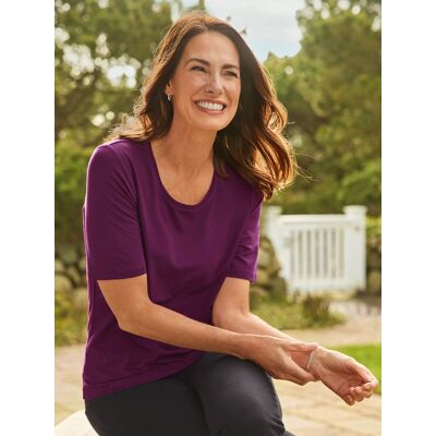 Avena Viskose-Shirt 1/2-Arm - Violett - female - Size: 52 Avena Viskose-Shirt 1/2-Arm - Violett - female - Size: 52