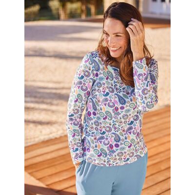 Avena Baumwoll-Shirt Paisley - Beere - female - Size: 42 Avena Baumwoll-Shirt Paisley - Beere - female - Size: 42