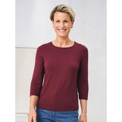 Avena Viskose-Shirt 3/4 Arm - Bordeaux - female - Size: 40 Avena Viskose-Shirt 3/4 Arm - Bordeaux - female - Size: 40