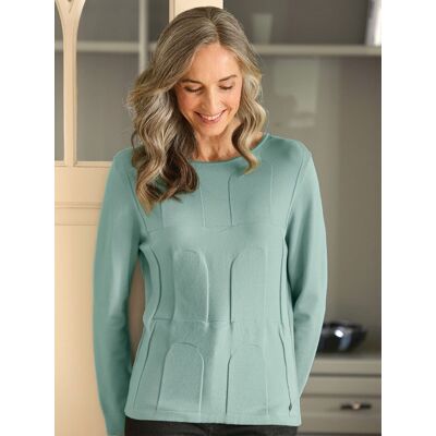 Avena Pullover 3D Optik - Salbei - female - Size: 44 Avena Pullover 3D Optik - Salbei - female - Size: 44