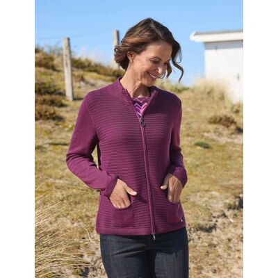 Rabe Strukturstrick-Cardigan - Violett - female - Size: 44 Rabe Strukturstrick-Cardigan - Violett - female - Size: 44