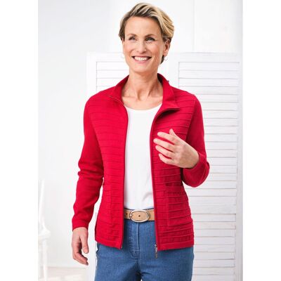Avena Strickjacke Strukturstrick - Rot - female - Size: 46 Avena Strickjacke Strukturstrick - Rot - female - Size: 46