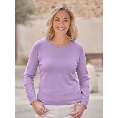 Avena Rundhals-Pullover Supersoft - Flieder - female - Size: 40 Avena Rundhals-Pullover Supersoft - Flieder - female - Size: 40