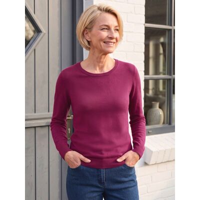 Avena Rundhals-Pullover Supersoft - Magenta - female - Size: 48 Avena Rundhals-Pullover Supersoft - Magenta - female - Size: 48