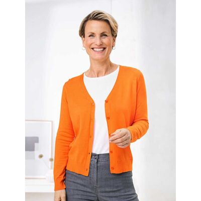 Avena Strick-Cardigan Supersoft - Orange - female - Size: 50 Avena Strick-Cardigan Supersoft - Orange - female - Size: 50