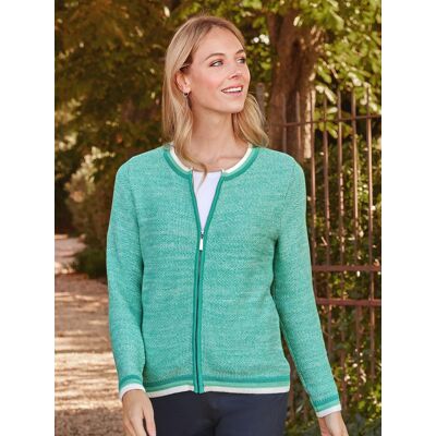 Avena Reißverschluss-Strickjacke Baumw. - Mint - female - Size: 46 Avena Reißverschluss-Strickjacke Baumw. - Mint - female - Size: 46