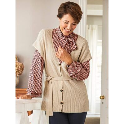 Avena Strick-Weste Kaschmirweich - Beige - female - Size: 46 Avena Strick-Weste Kaschmirweich - Beige - female - Size: 46