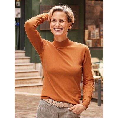 Avena Stehkragen-Pullover Supersoft - Orange - female - Size: 50 Avena Stehkragen-Pullover Supersoft - Orange - female - Size: 50
