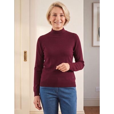 Avena Stehkragen-Pullover Supersoft - Bordeaux - female - Size: 40 Avena Stehkragen-Pullover Supersoft - Bordeaux - female - Size: 40