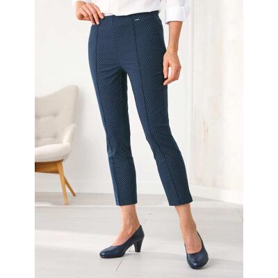 Avena 7/8-Edel-Stretch-Hose Comfort fit - Marine-Weiß - female - Size: 22 Avena 7/8-Edel-Stretch-Hose Comfort fit - Marine-Weiß - female - Size: 22