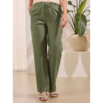 Avena Schlupfbundhose Reise-Leinen - Khaki - female - Size: 21 Avena Schlupfbundhose Reise-Leinen - Khaki - female - Size: 21