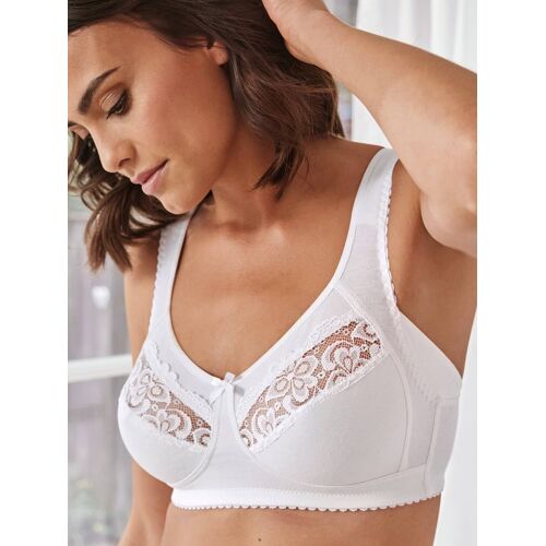 Avena Baumwoll-BH Komfort Plus - Weiß geblümt - female - Size: 105D