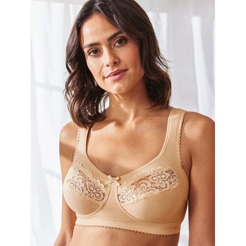 Avena Baumwoll-BH Komfort Plus - Puder geblümt - female - Size: 90B