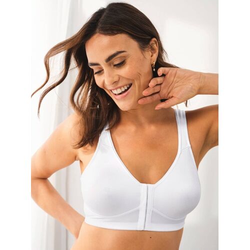 Avena Vorderverschluss-BH Seidenglanz - Weiß - female - Size: 95E