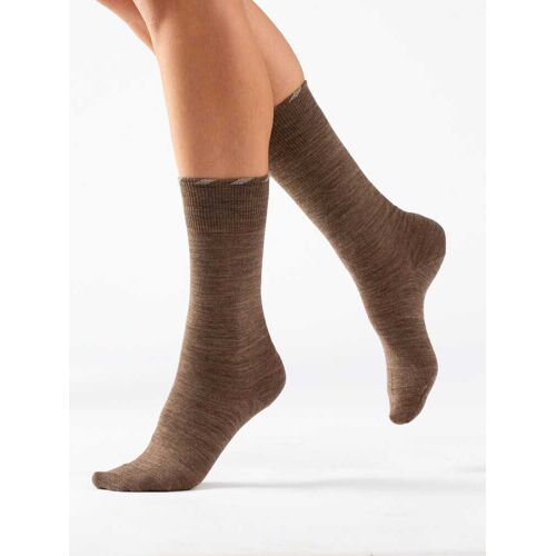 Avena Lammwoll-Socken 2 Paar - Taupe - male - Size: 45-47