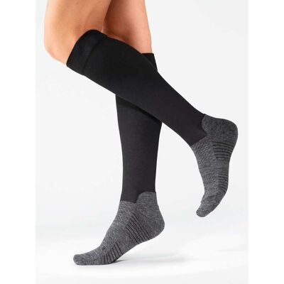 Avenafit-Stützstrumpf Merino - Schwarz-Grau - male - Size: 45-47 Avenafit-Stützstrumpf Merino - Schwarz-Grau - male - Size: 45-47