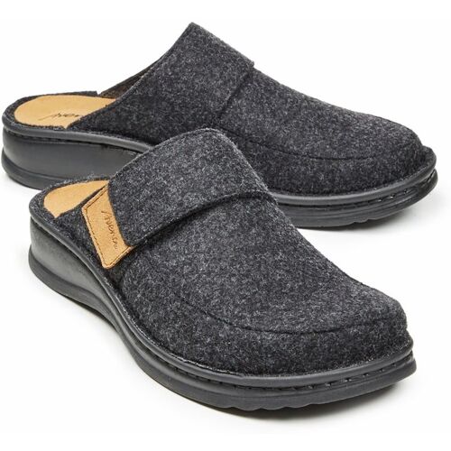 Avena Wollfilz-Klett-Pantolette - Anthrazit - male - Size: 45