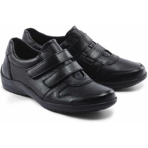 Avena Hirschleder-Klettslipper - Schwarz - female - Size: 42