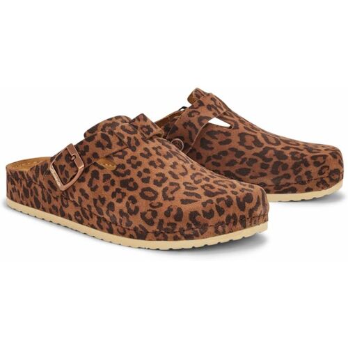 Avena Naturform-Pantolette Memory-Foam - Braun-Leo - female - Size: 39