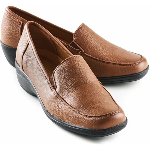 Avena Hirschleder-Slipper - Braun - female - Size: 39