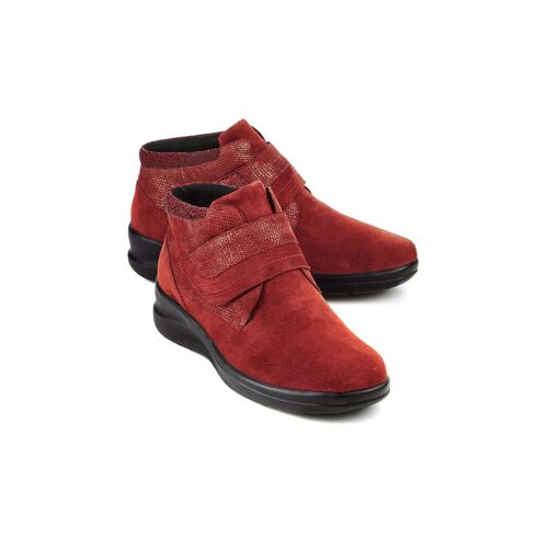 Avena Hallux-Lammfell-Klett-Boots – Rot – female – Size: 40.5