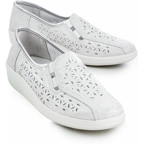 Avena Luftpolster-Bequemslipper - Silber metallic - female - Size: 42